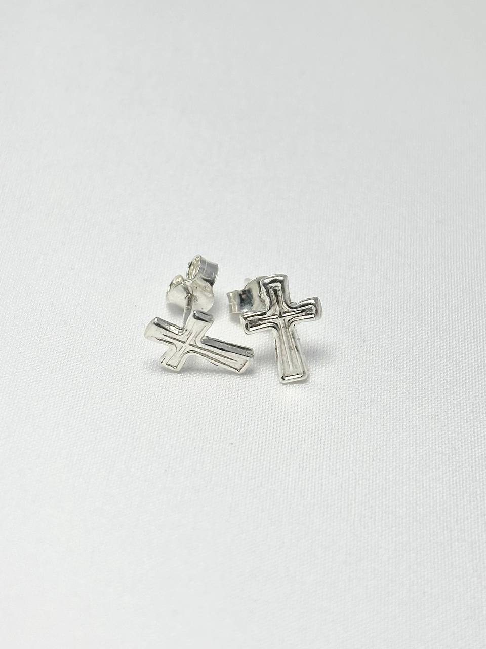 Aretes Cruz en Plata