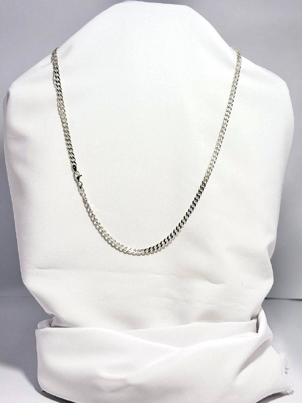 Cadena Cubana de Plata para Hombre