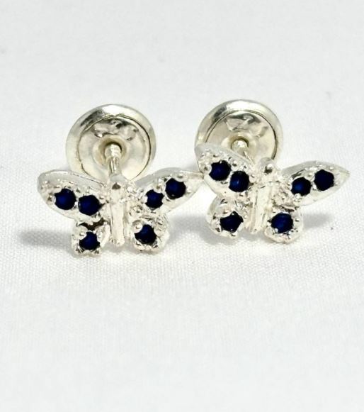 Aretes de Mariposa en Plata 925