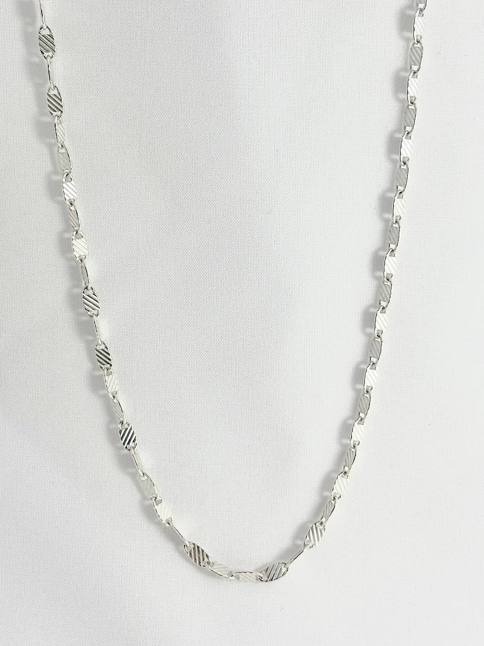Cadena en Plata 925 con Enlaces Geométricos