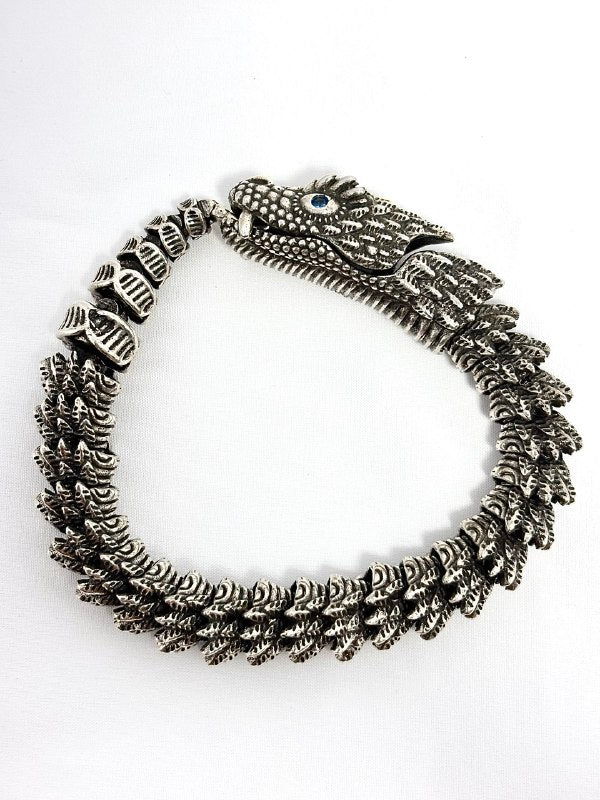 Pulsera en Plata Serpiente Mística