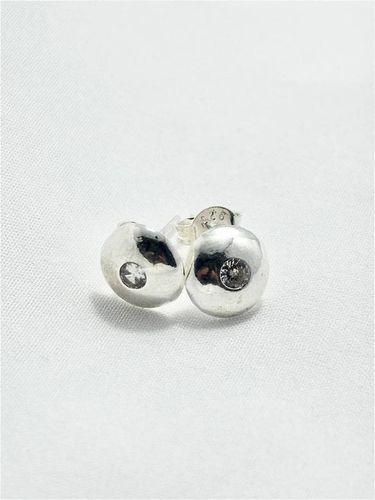 Aretes Esfera Brillante en plata 925