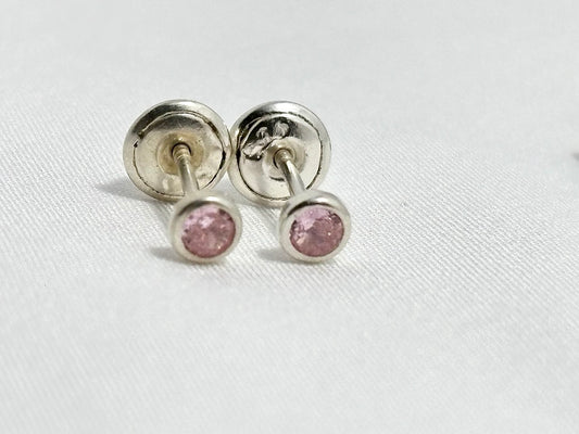 Aretes en Plata Esencia Rosa